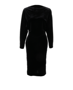 Alaia Velour Archival Re- Edition Dress, Triacetate, Black, UK 8, 3*