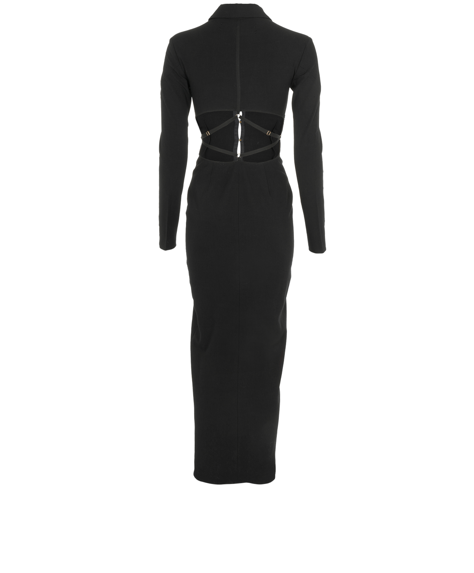 Jacquemus La Montagne Dress, &pound;120, Clothing, Black, Viscose, Back view