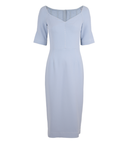 Dolce & Gabbana Corseted Dress, &pound;250, Clothing, Light Blue, Viscose, Front view