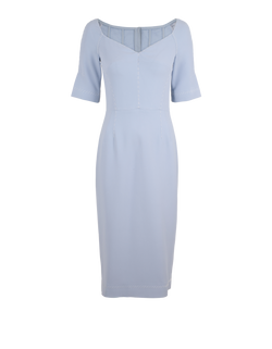 Dolce & Gabbana Corseted Dress, Viscose, Blue, UK8, 3*