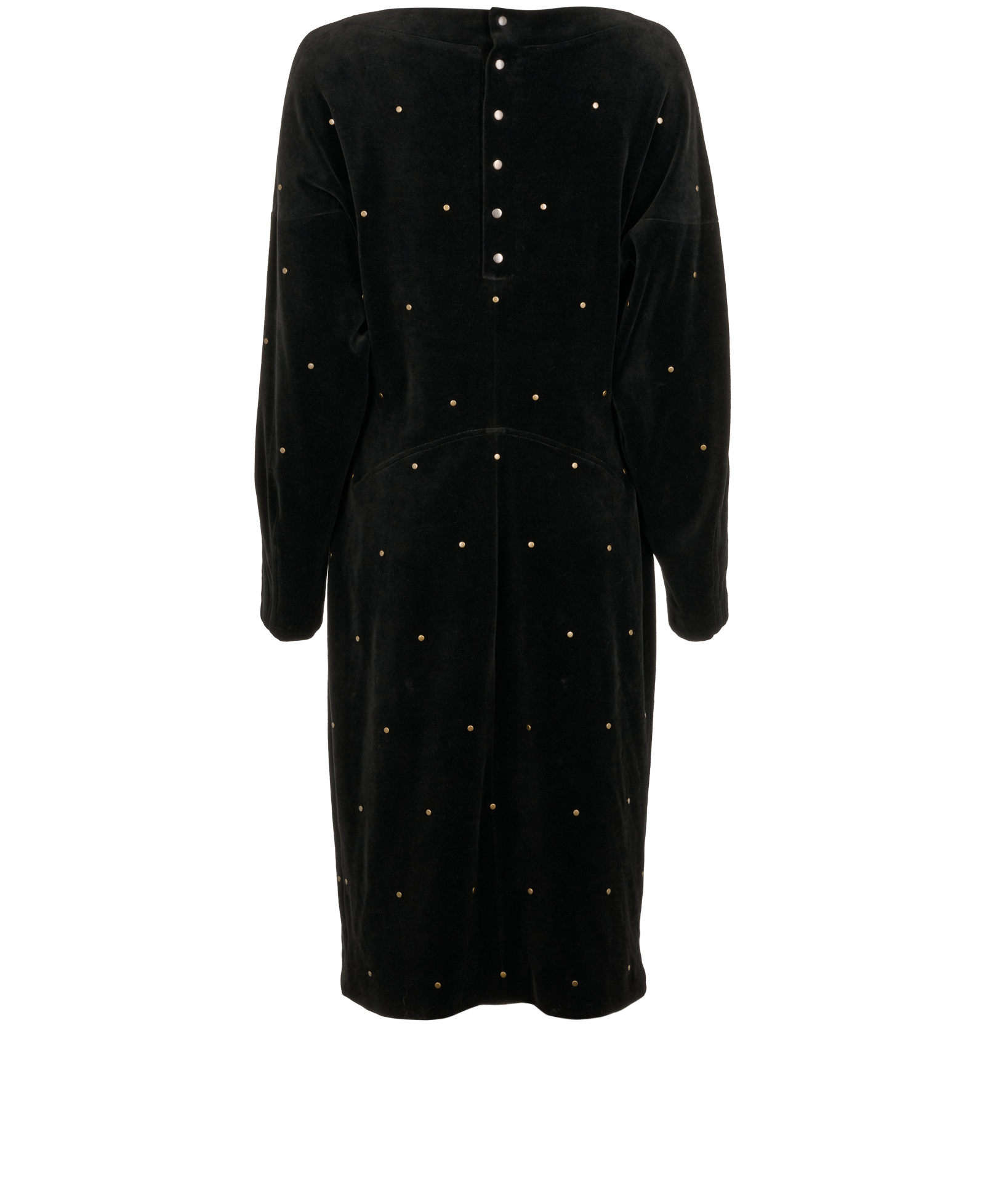 Alaia Studded Button-Up Dress, &pound;395, Clothing, Black, Cotton, Back view
