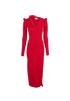 Alexander McQueen Tubular Stretch Dress, &pound;395, Clothing, Red, Viscose, Front view