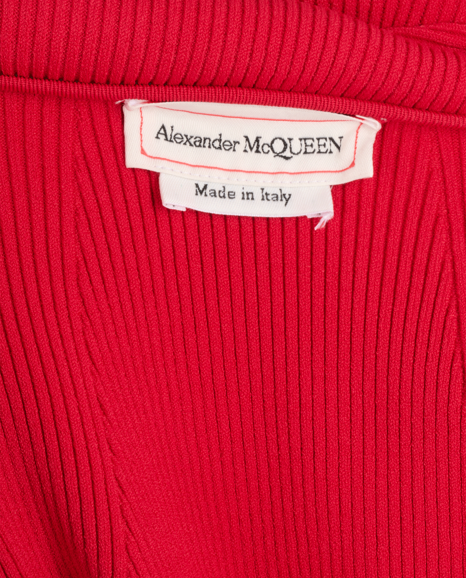 Alexander McQueen Tubular Stretch Dress, &pound;395, Clothing, Red, Viscose, Other view