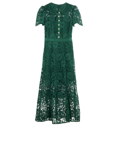 Self-Portrait Cord Lace Midi Dress, &pound;210, Front view