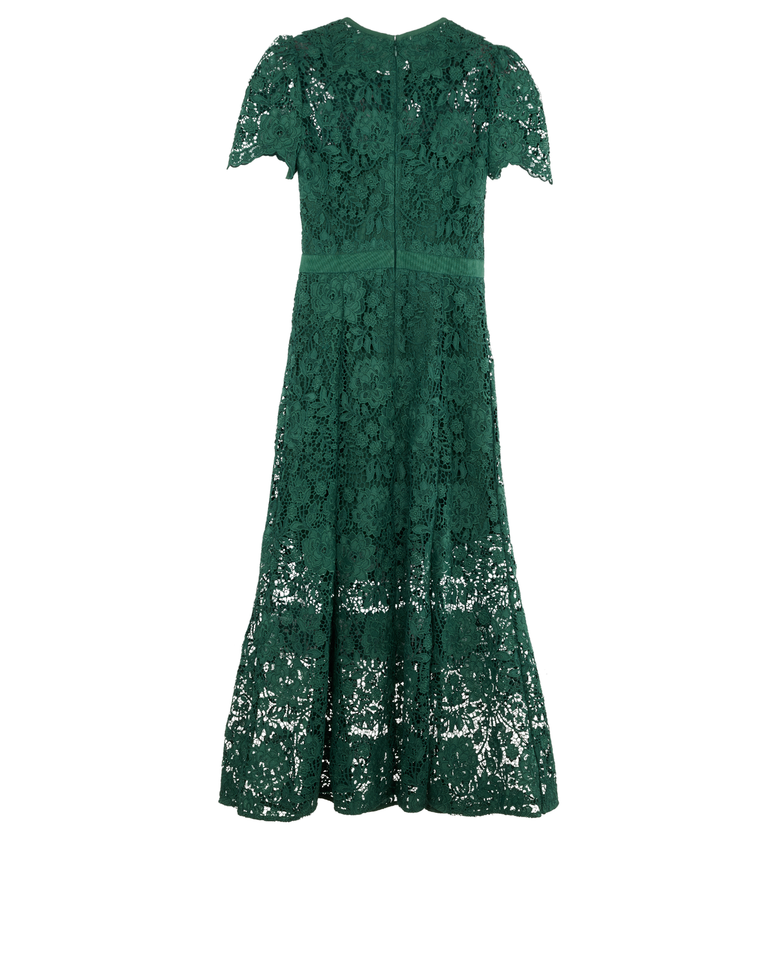 Self-Portrait Cord Lace Midi Dress, &pound;210, Back view