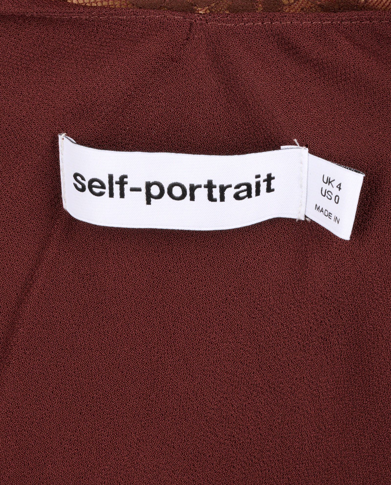 Self-Portrait Lace Slip Midi Dress, &pound;180, Clothing, Brown, Viscose, Other view