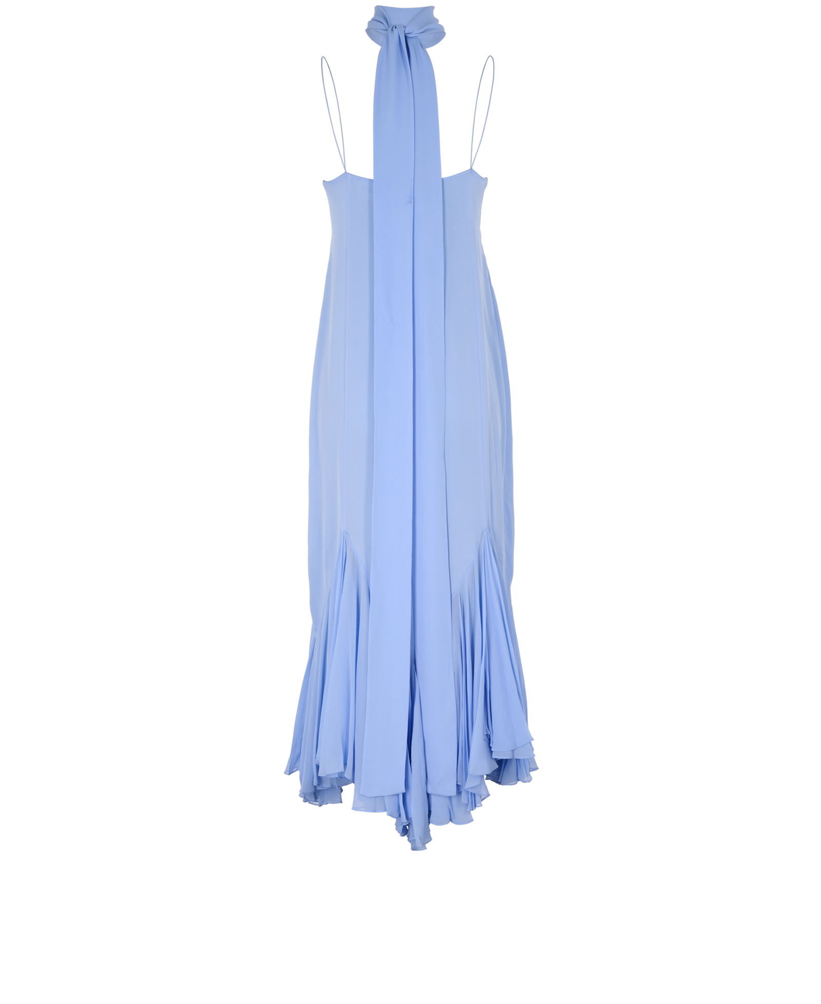 Khaite Candita Dress, &pound;595, Clothing, Light Blue, Silk, Back view