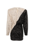 Rotate Two Tone Mini Dress, &pound;150, Clothing, Black/Gold, Sequins, Back view