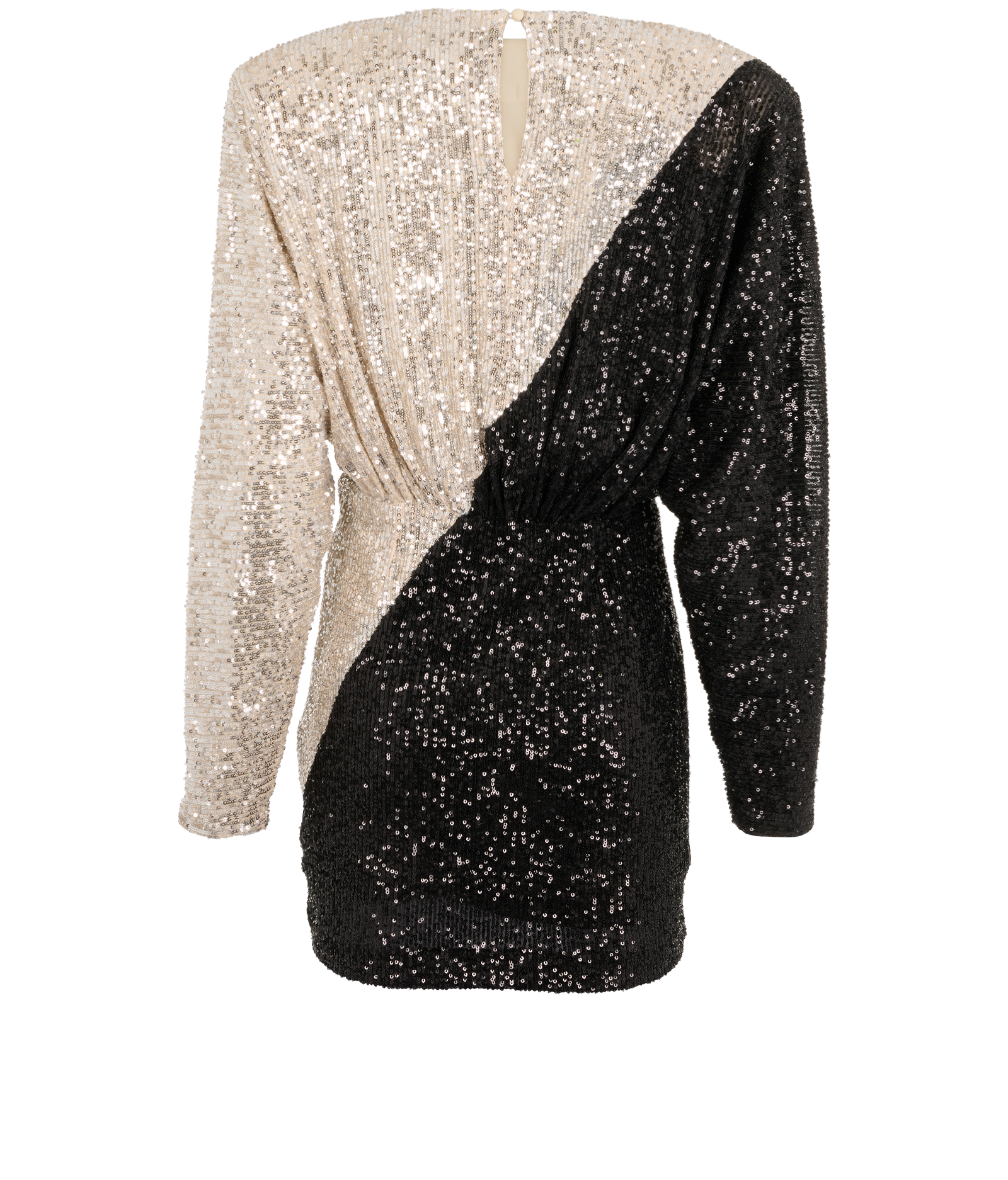 Rotate Two Tone Mini Dress, &pound;150, Clothing, Black/Gold, Sequins, Back view