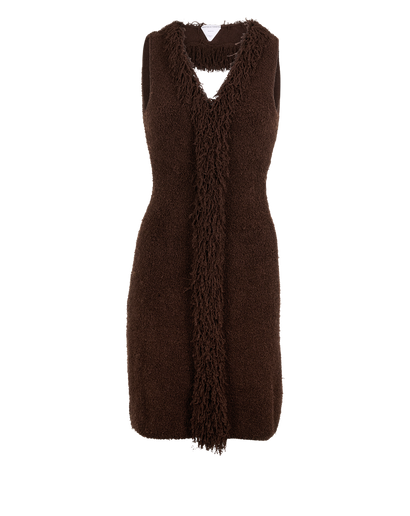 Bottega Veneta Cut-Out Toweling Knit Dress, &pound;250, Clothing, Brown, Viscose, Front view