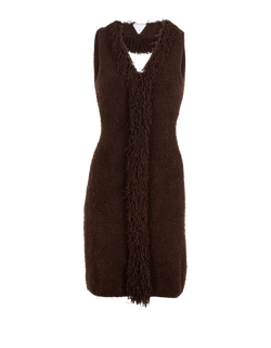 Bottega Veneta Cut-Out Toweling Knit Dress, Viscose/Poly, Brown, Sz XS, 3*