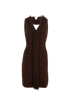 Bottega Veneta Cut-Out Toweling Knit Dress, &pound;250, Clothing, Brown, Viscose, Front view