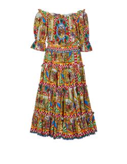Dolce & Gabbana Sicily Dress, Cotton, Multi, UK14, 2*