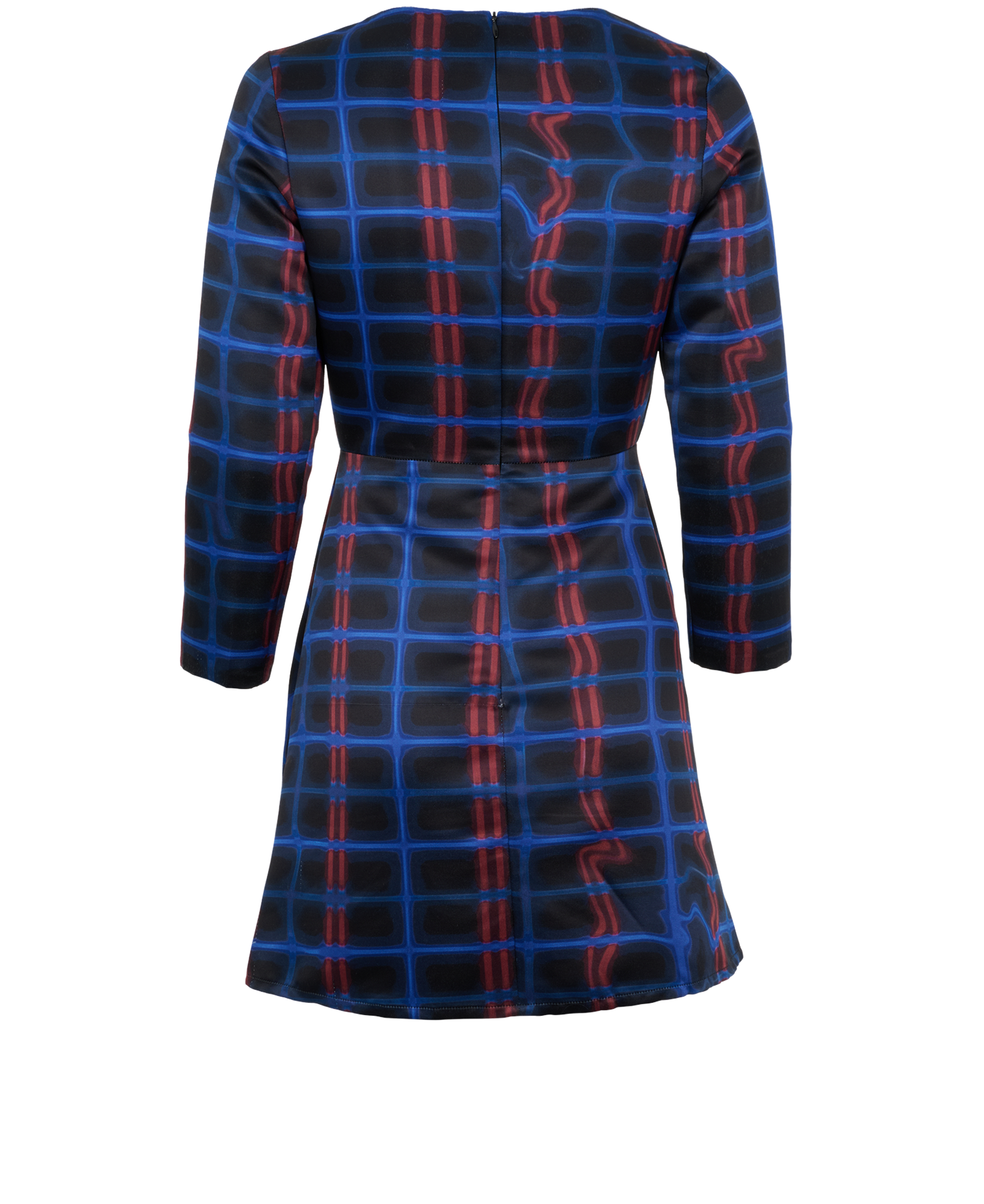 Kenzo Patterned Mini Dress, &pound;80, Clothing, Blue, Polyester (Polymer), Back view