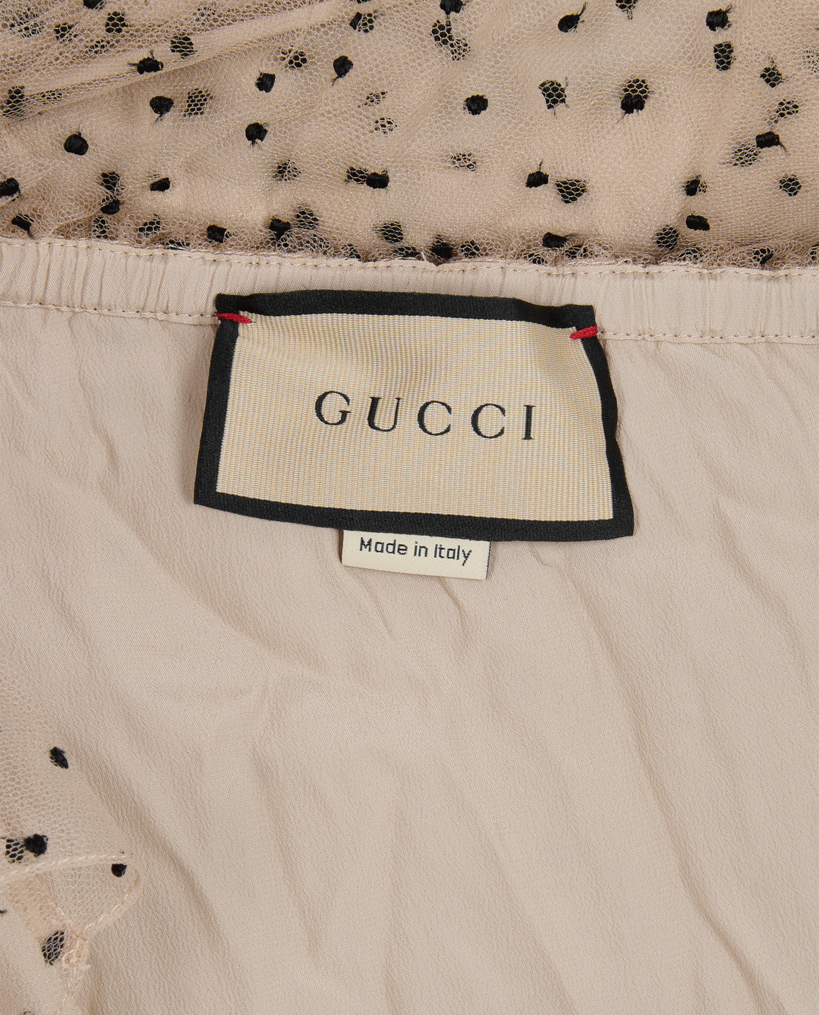 Gucci Polka Dots One Shoulder Dress, &pound;230, Clothing, Beige, Polyester (Polymer), Other view