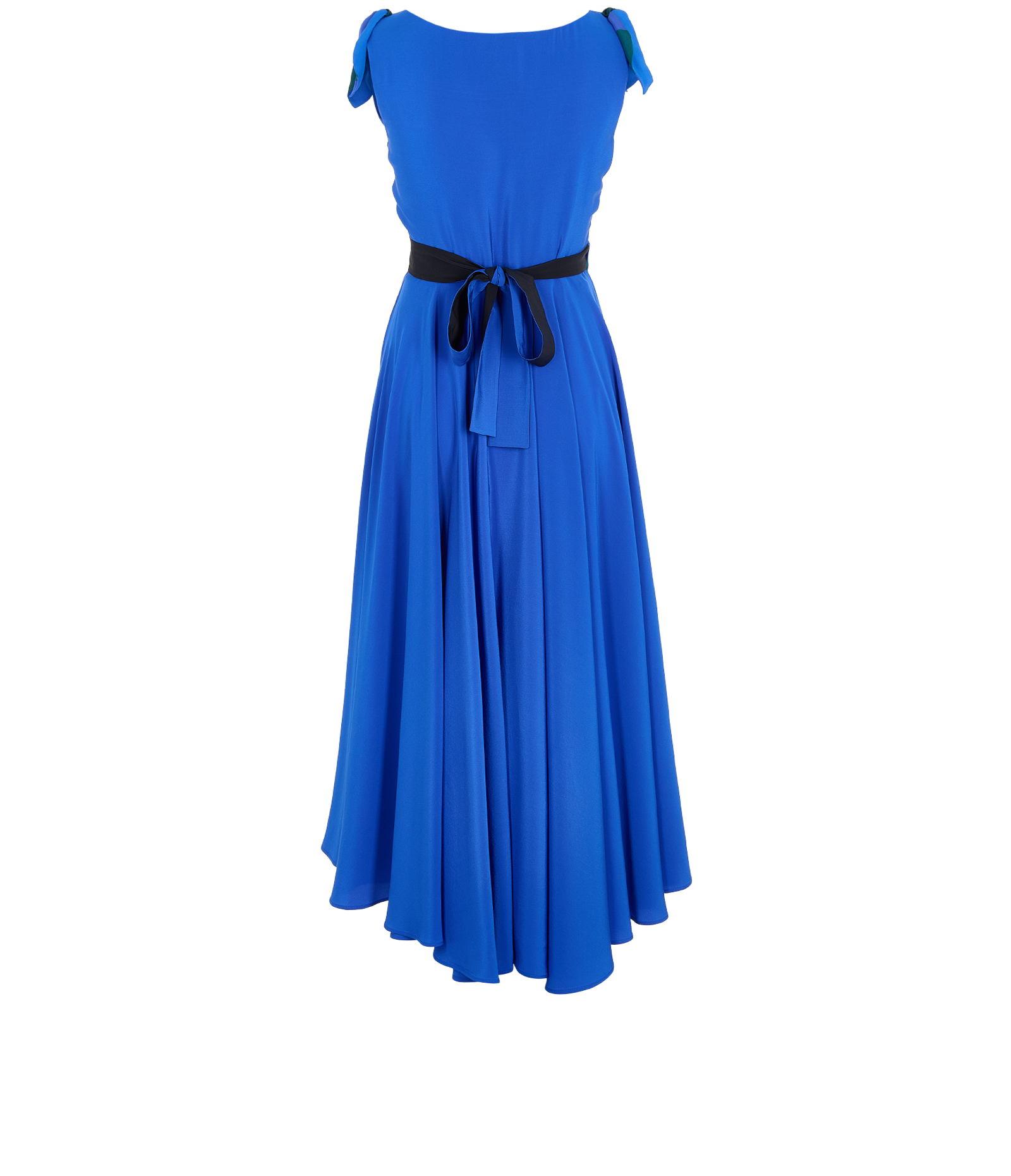 Fendi Striped Wrapped Dress, &pound;250, Clothing, Beige/Blue/Green, Silk, Back view