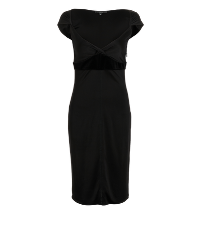 Gucci Vintage Half Zip Dress, &pound;120, Clothing, Black, Viscose, Front view