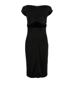 Gucci Vintage Half Zip Dress, Viscose, Blk, Sz XS, 2*