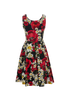 Dolce & Gabbana Poppy And Daisy Dress, &pound;260, Clothing, Black/Red, Cotton, Back view