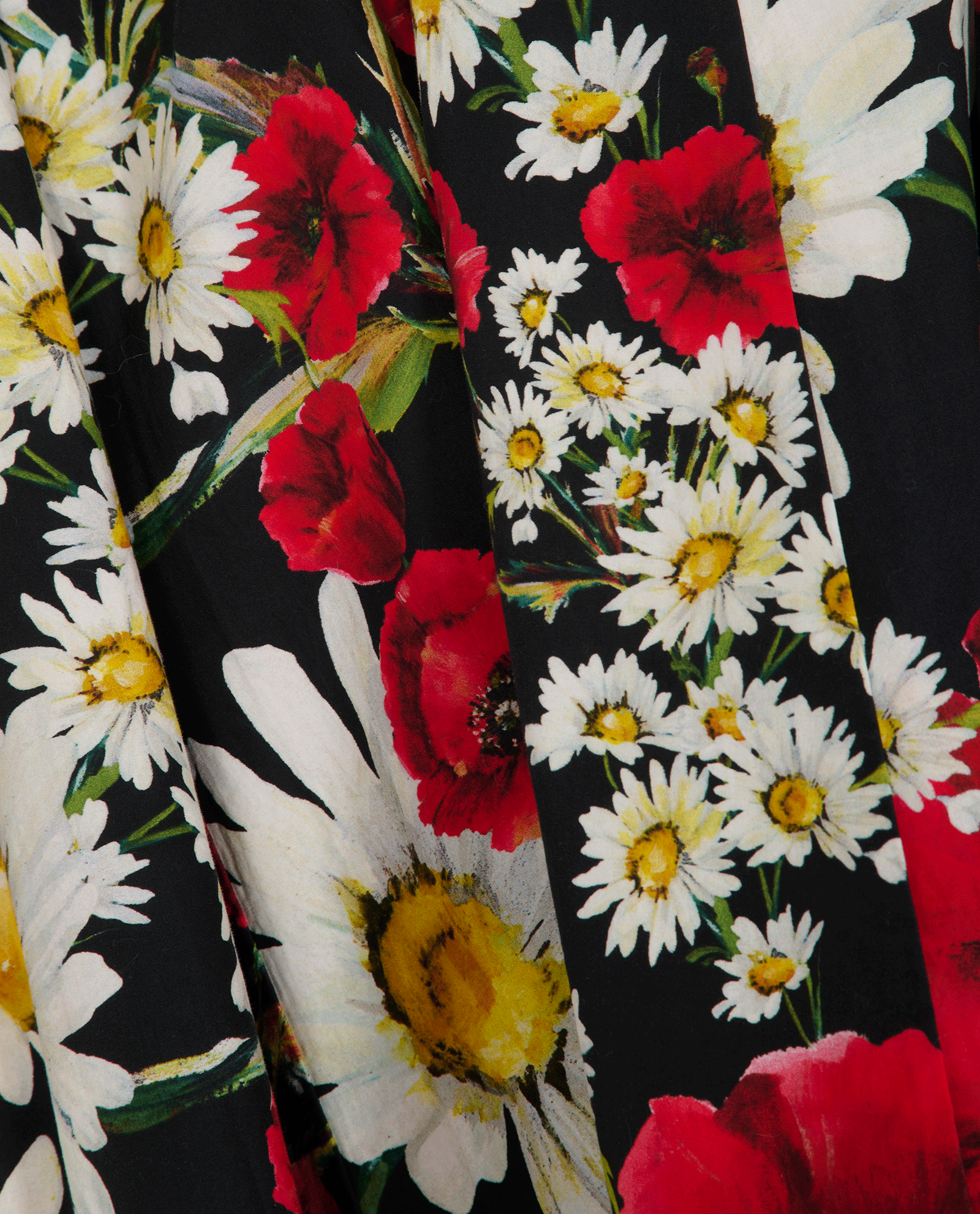 Dolce & Gabbana Poppy And Daisy Dress, &pound;260, Clothing, Black/Red, Cotton, Other view
