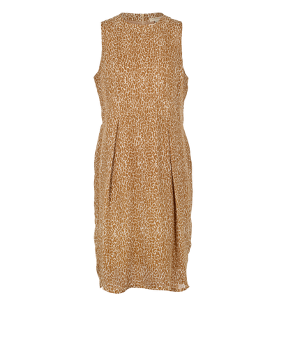 Gucci Animal Print Sleeveless Dress, &pound;110, Clothing, Tan, Silk, Front view