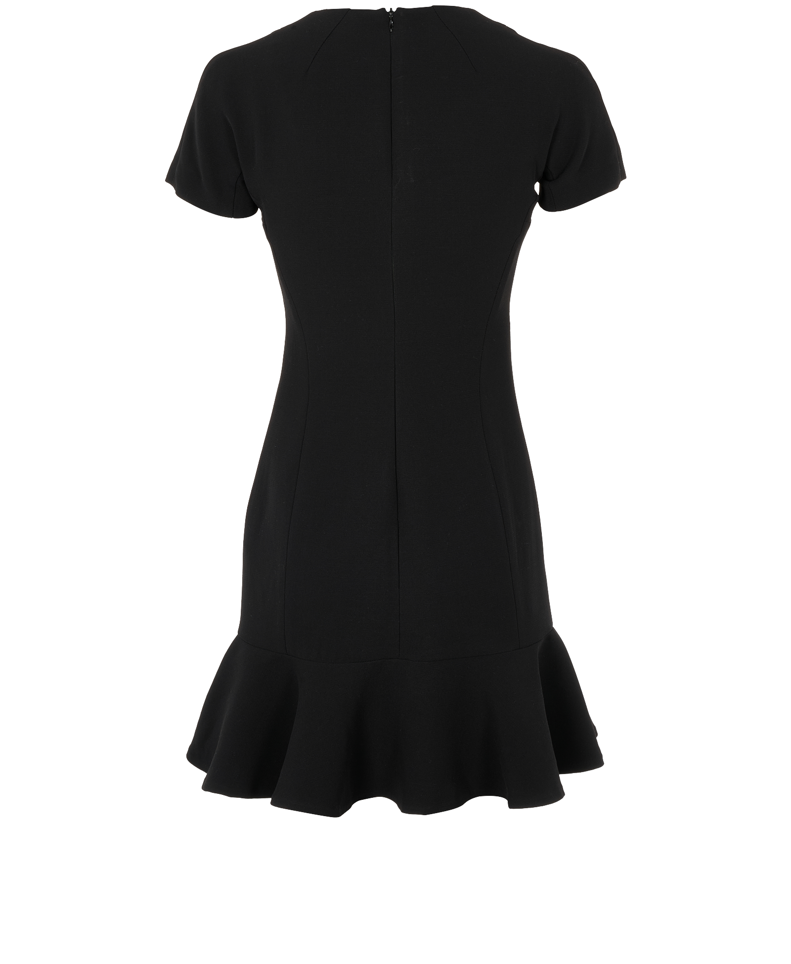 Victoria Beckham V-Neck Short Sleeves Dress, &pound;110, Clothing, Black, Silk/Wool, Back view