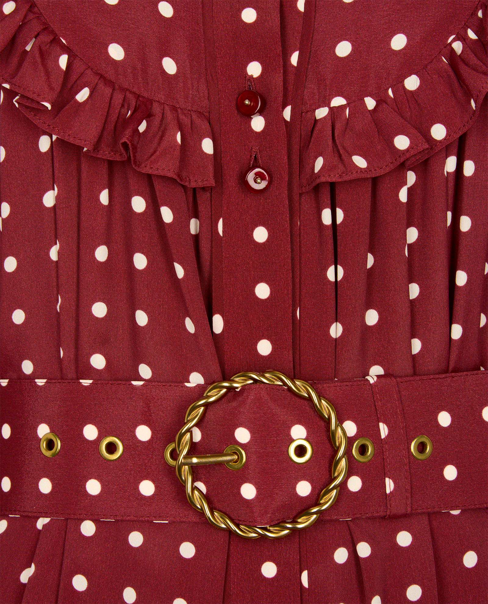 Zimmermann Polka Dot Belted Dress, &pound;150, Clothing, Red, Viscose, Other view