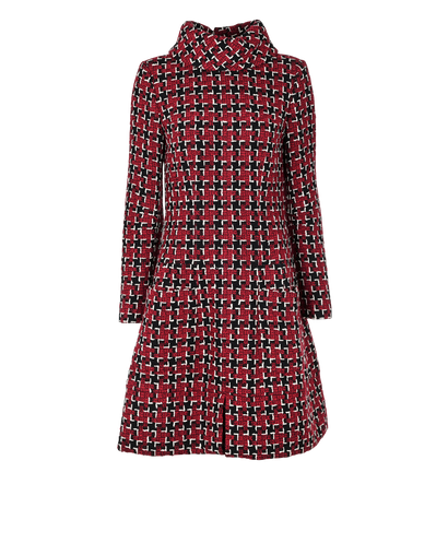 Chanel  Folded Collar Tweed Dress, &pound;750, Clothing, Red, Cotton/Wool, Front view