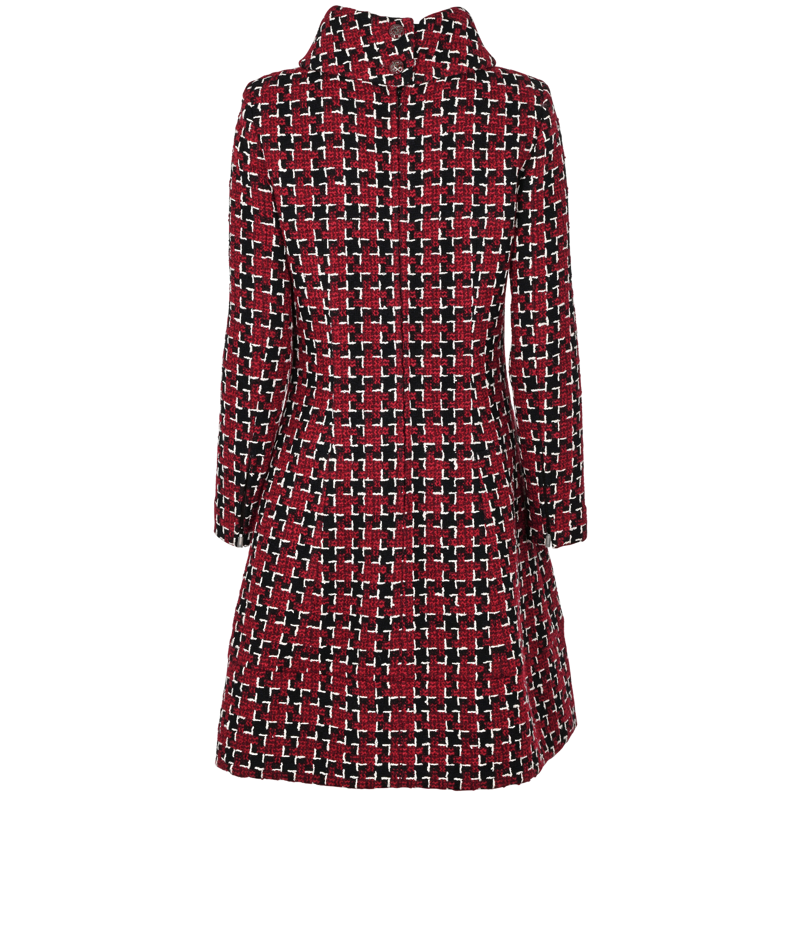 Chanel  Folded Collar Tweed Dress, &pound;750, Clothing, Red, Cotton/Wool, Back view