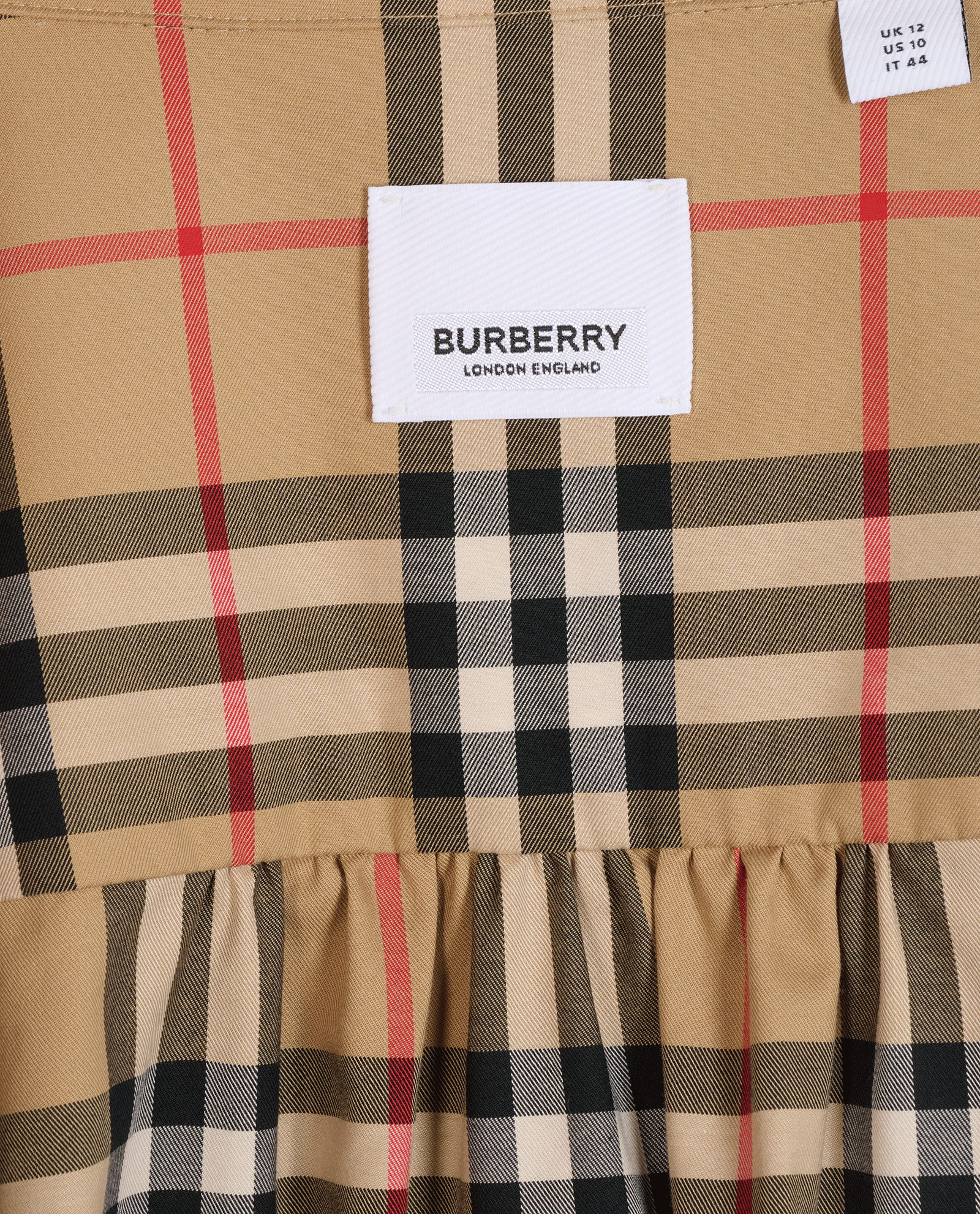 Burberry Novacheck Dress, &pound;280, Clothing, Beige, Cotton, Other view