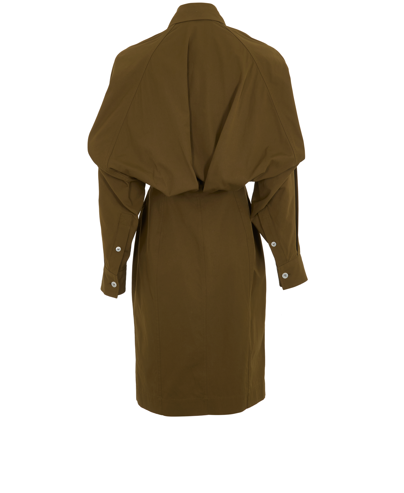 Bottega Veneta Shirt Dress, &pound;330, Clothing, Brown, Cotton/Viscose, Back view