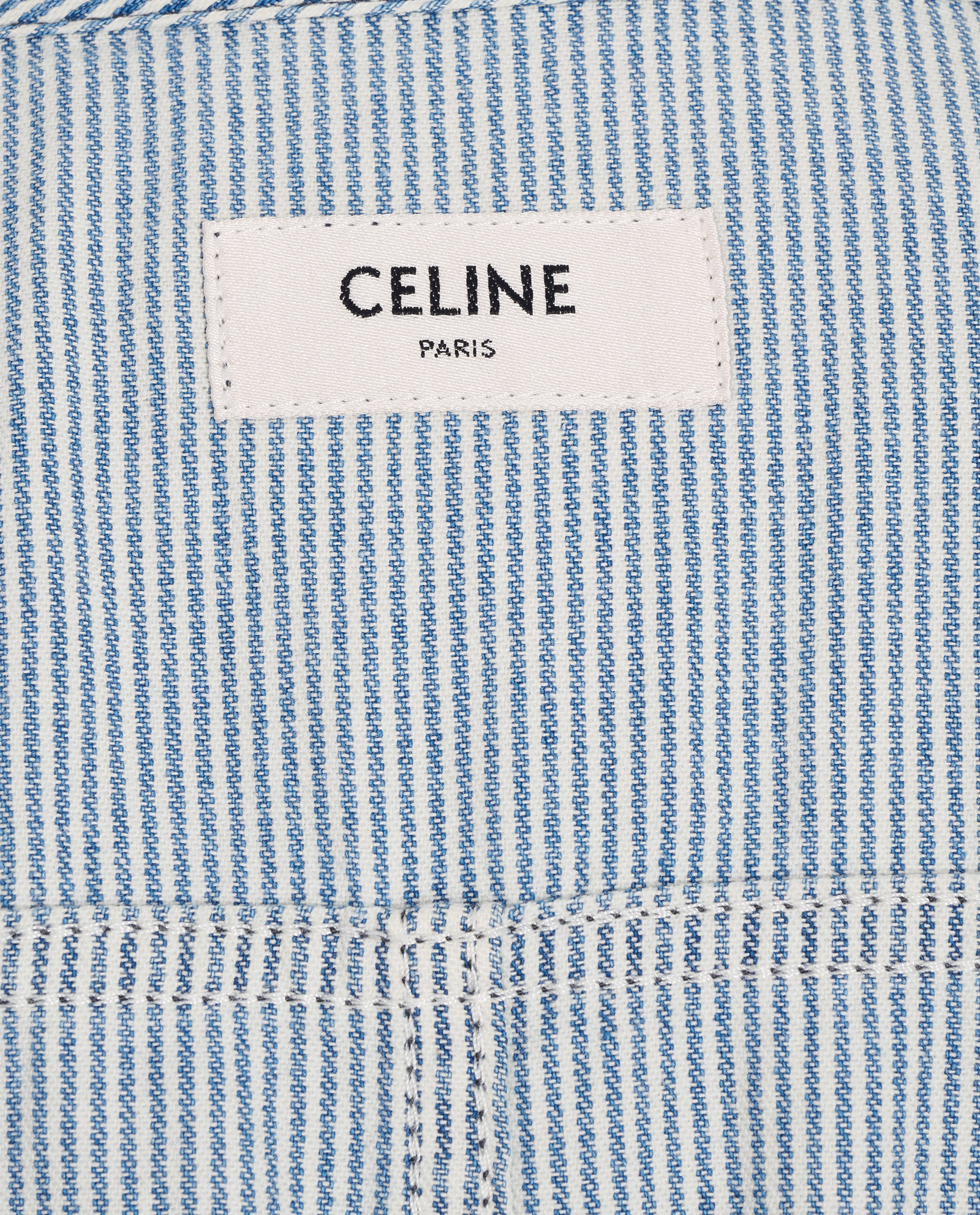 Celine Belted Stripe Mini Dress, &pound;350, Clothing, Blue/White, Cotton, Other view