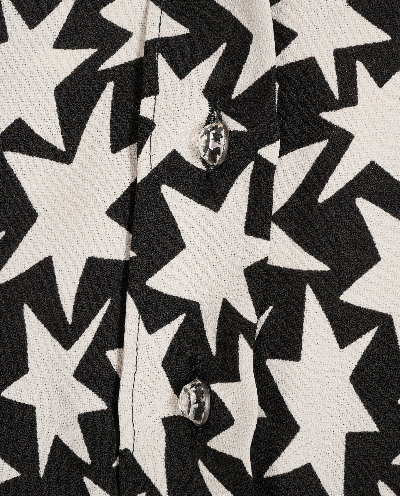 Saint Laurent Star Print Dress, &pound;150, Clothing, Black/Cream, Viscose, Other view