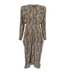 Isabel Marant Ibelky Dress, Silk, Cream/Black, UK 10, 3*