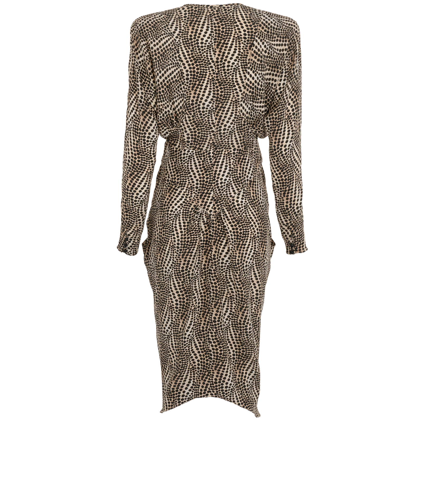 Isabel Marant Ibelky Dress, &pound;130, Clothing, Black/Cream, Silk, Back view