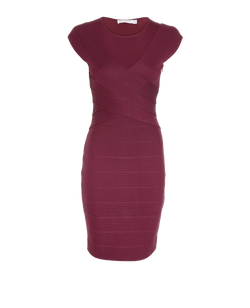 Christian Dior Bandage Dress, Viscose, Burgundy, UK10, 2*