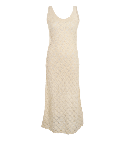 Chloe Open-Knit Sleeveless Maxi Dress, &pound;450, Clothing, Cream, Cashmere, Front view