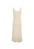 Chloe Open-Knit Sleeveless Maxi Dress, &pound;450, Clothing, Cream, Cashmere, Back view