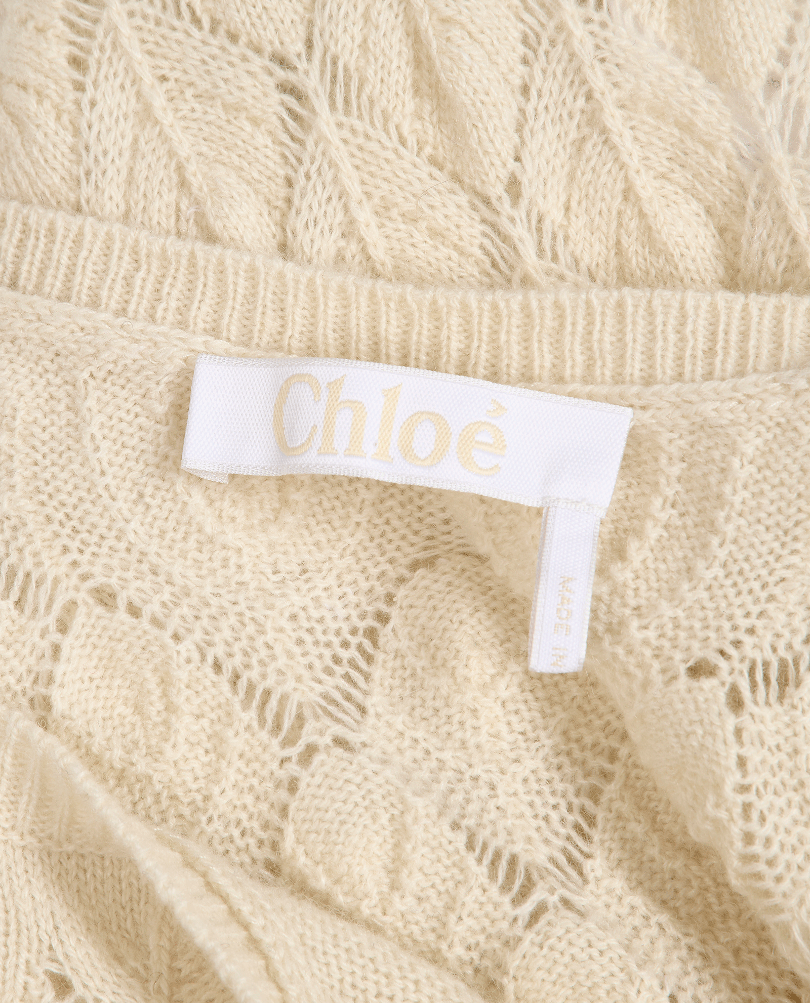 Chloe Open-Knit Sleeveless Maxi Dress, &pound;450, Clothing, Cream, Cashmere, Other view