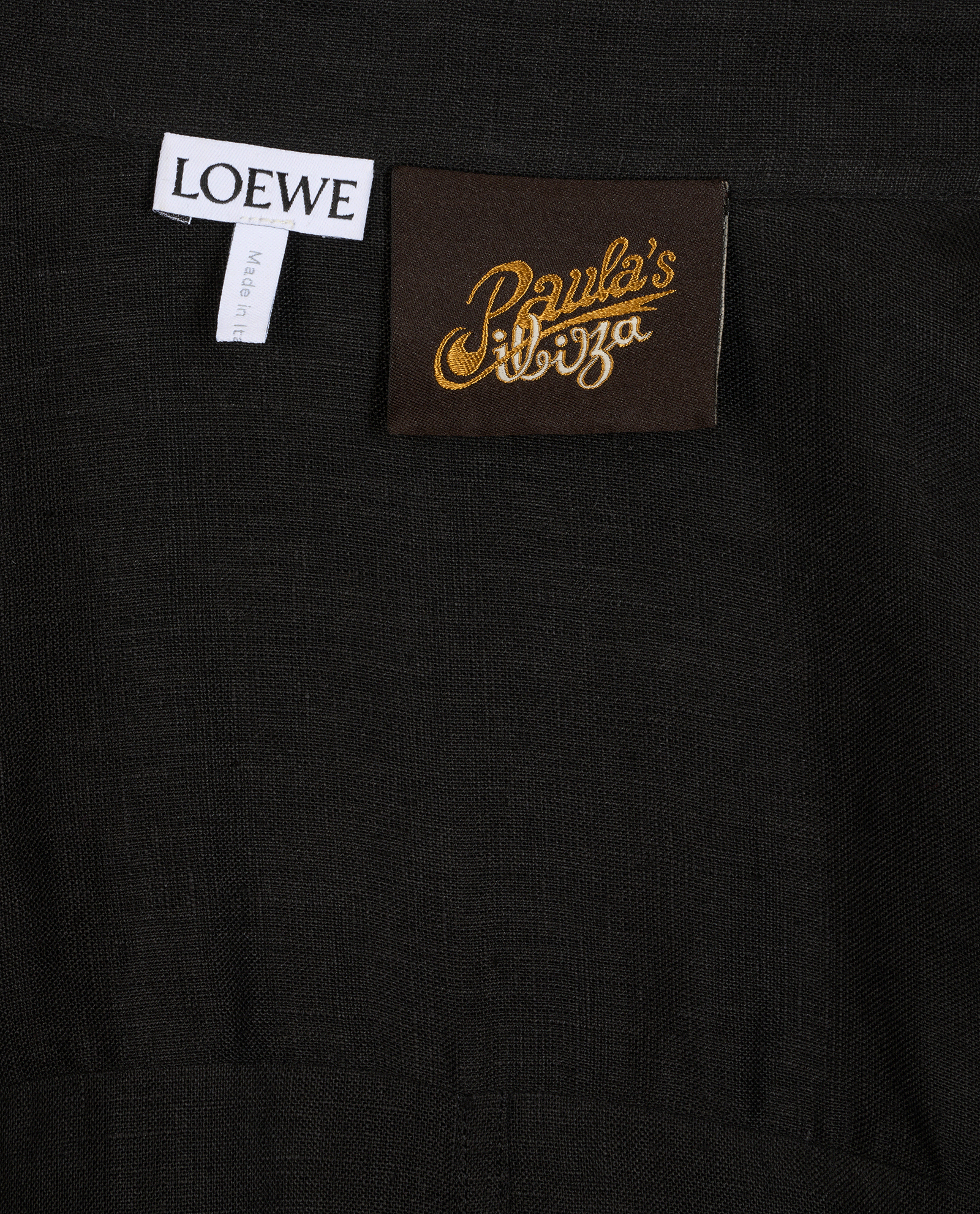 LOEWE Paula's Ibiza Button Up Dress, &pound;250, Clothing, Black, Linen, Other view