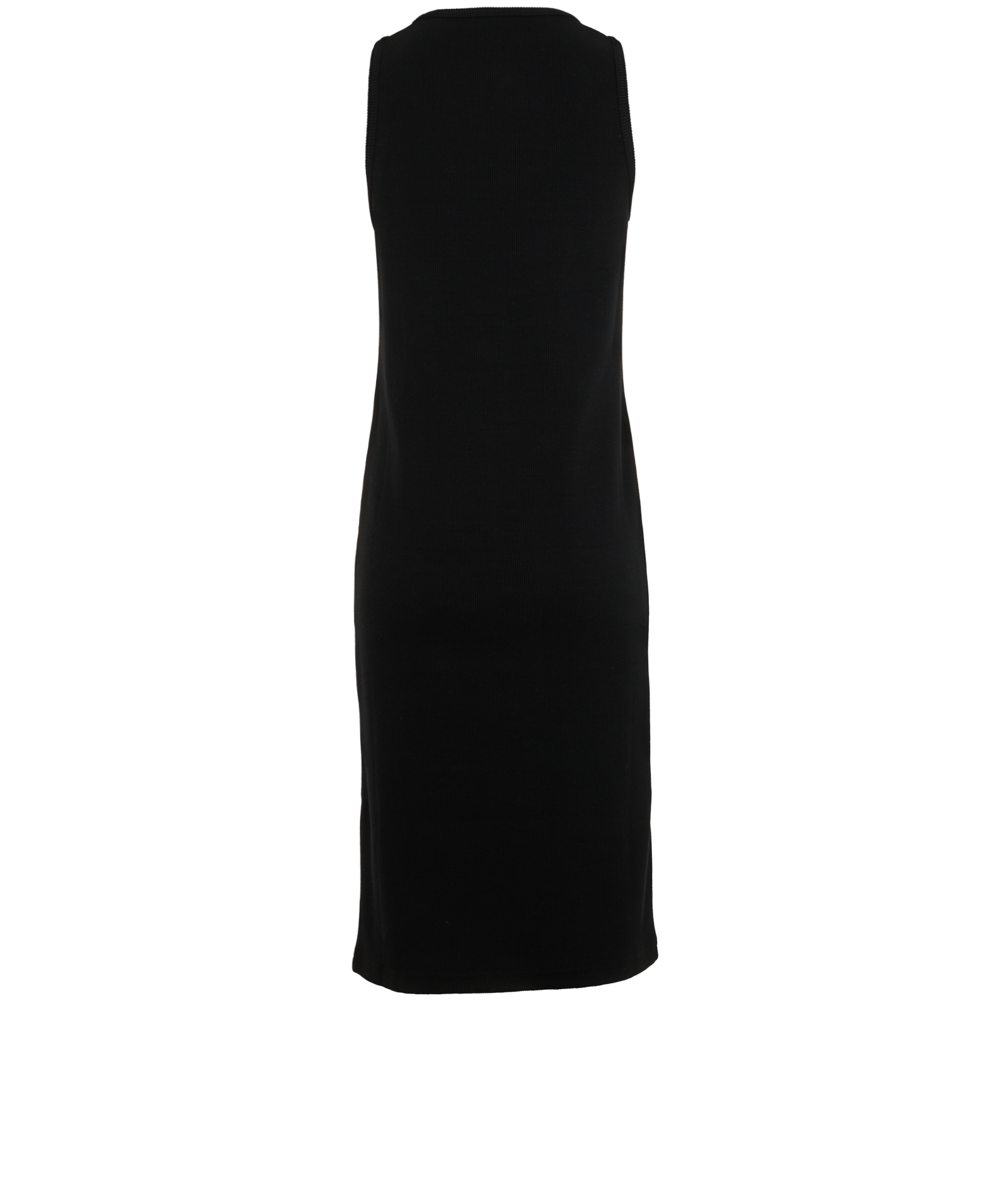 Bottega Veneta Ribbed Sleeveless Midi Dress, &pound;175, Clothing, Black, Cotton, Back view