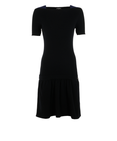 Chanel Short Sleeve Dress, &pound;450, Clothing, Black, Cashmere/Wool, Front view