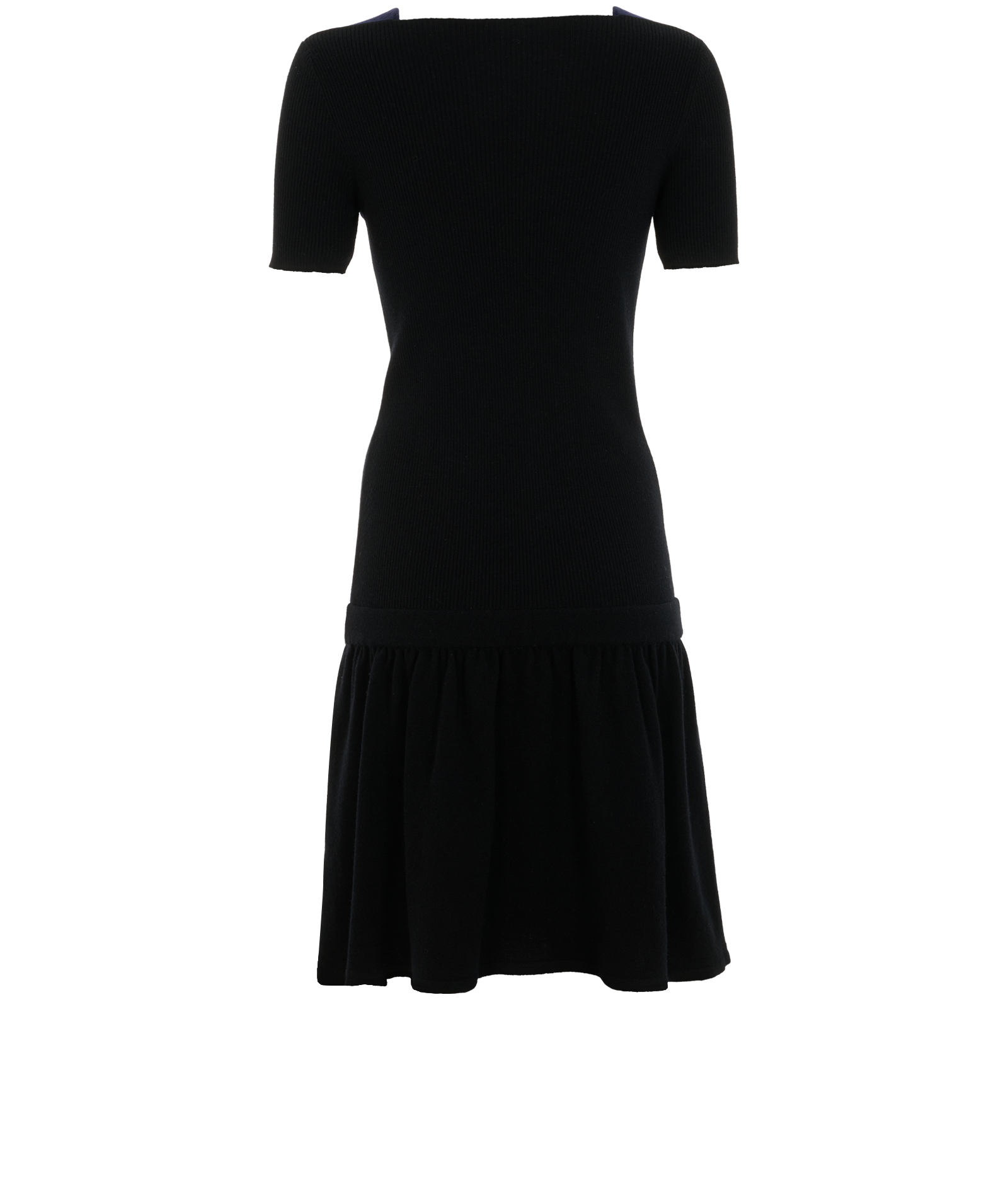 Chanel Short Sleeve Dress, &pound;450, Clothing, Black, Cashmere/Wool, Back view