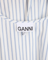 Ganni Striped Mini Dress, &pound;95, Clothing, Blue/White, Cotton, Other view