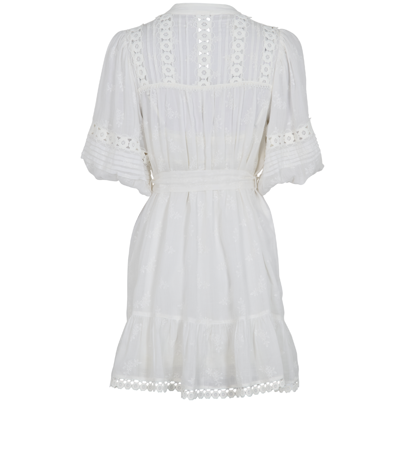 Zimmermann Aster Embroidered Midi Dress, &pound;350, Clothing, White, Cotton, Back view