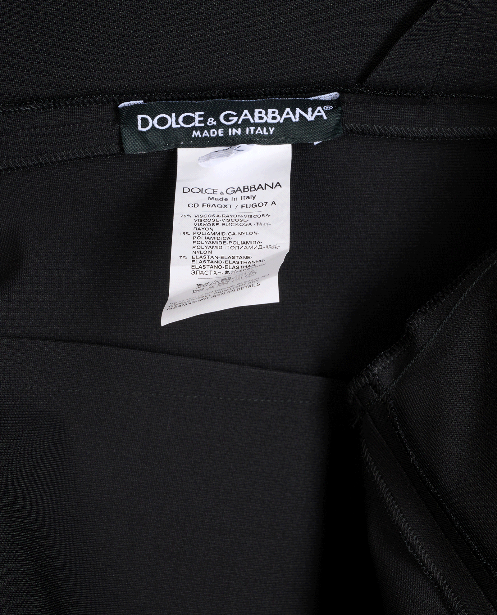 Dolce & Gabbana One Shoulder Midi Dress, &pound;230, Clothing, Black, Viscose, Other view