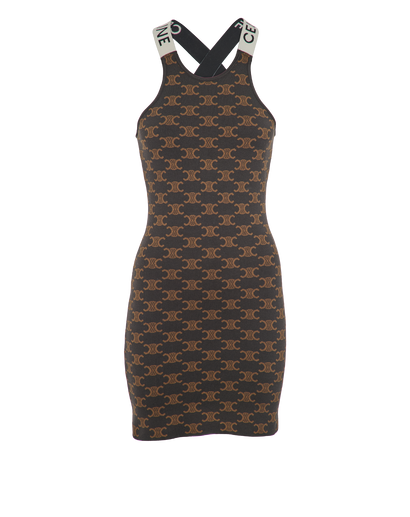 Celine Trimophe Mini Dress, &pound;295, Clothing, Brown, Cotton/Silk, Front view