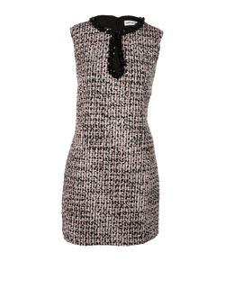 Self-Portrait Embellished Tweed Mini Dress,Poly,Pink/Grey/Black, UK 14, 3*