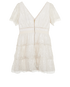 Self Portrait Lace Embellished Mini Dress, &pound;120, Clothing, White, Polyester (Polymer), Back view