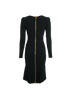 Tom Ford V-Neck Midi Dress, &pound;140, Clothing, Black, Viscose, Back view